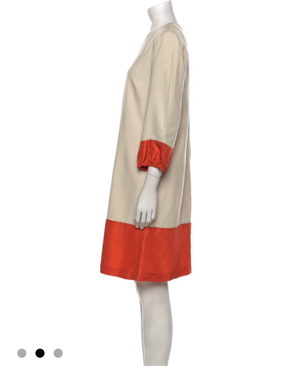 Tory Burch ivory/orange sheath dress sz 12