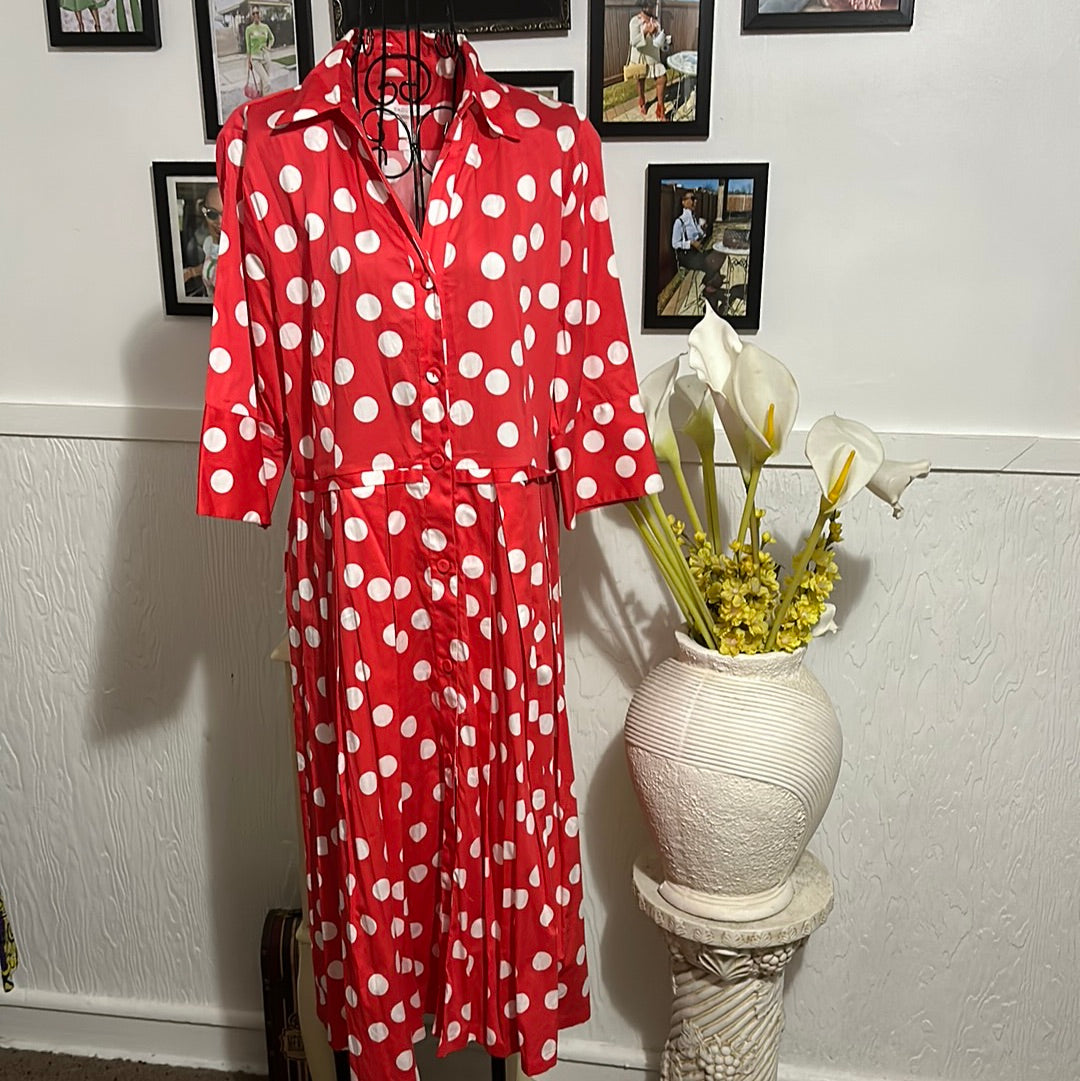 Bugutta Red Poka dot dress