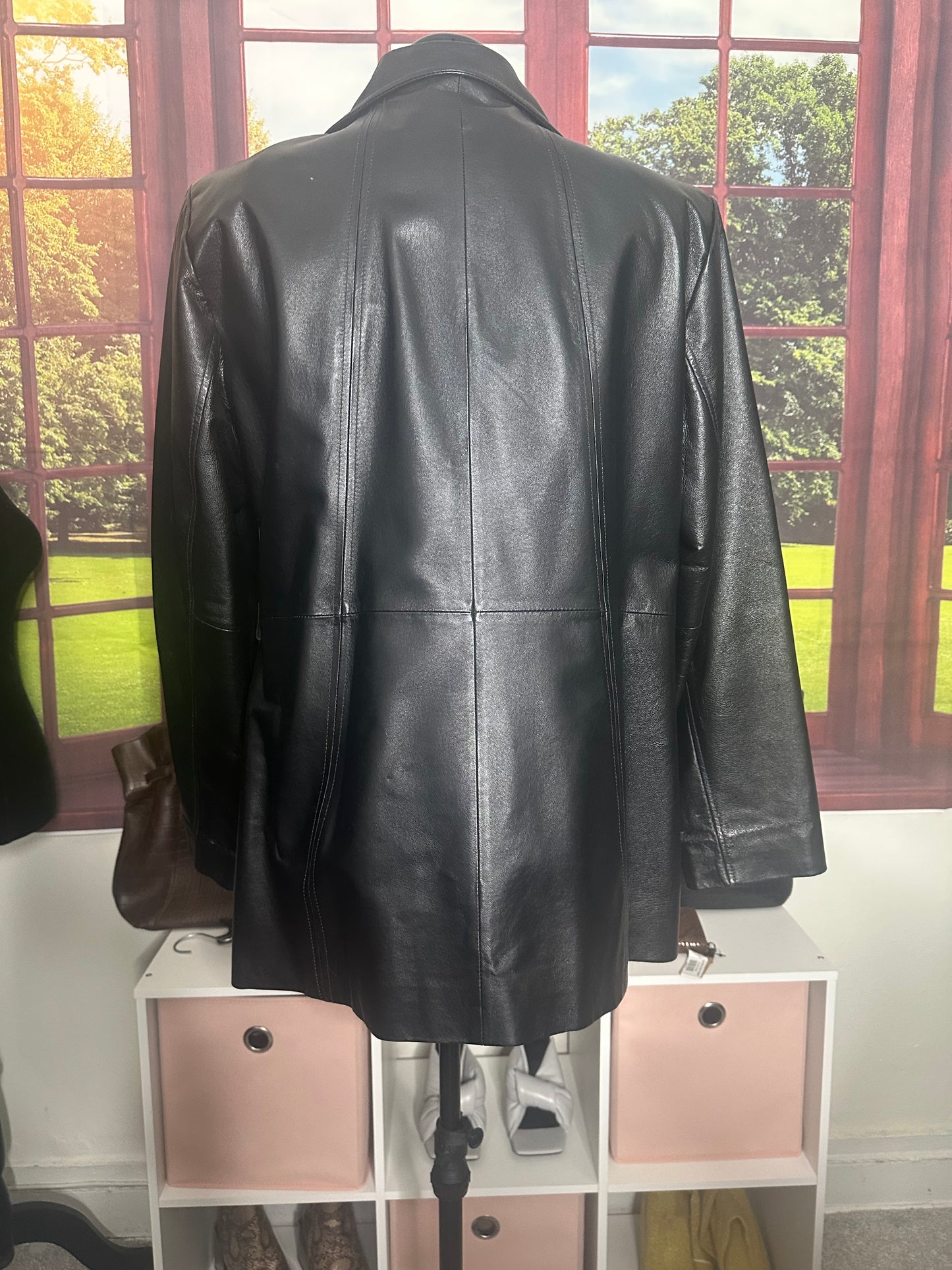 Worthington Leather Zip Front Jacket sz XL