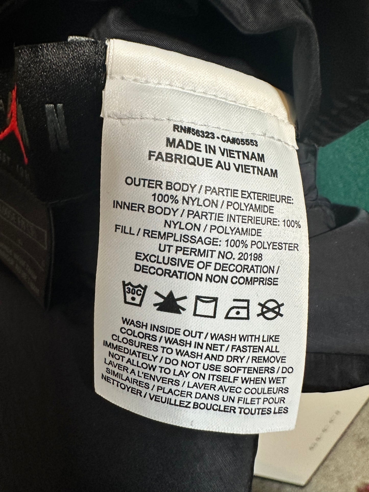 Nike Air Jordan Reversible Quilted Jacket Sz L