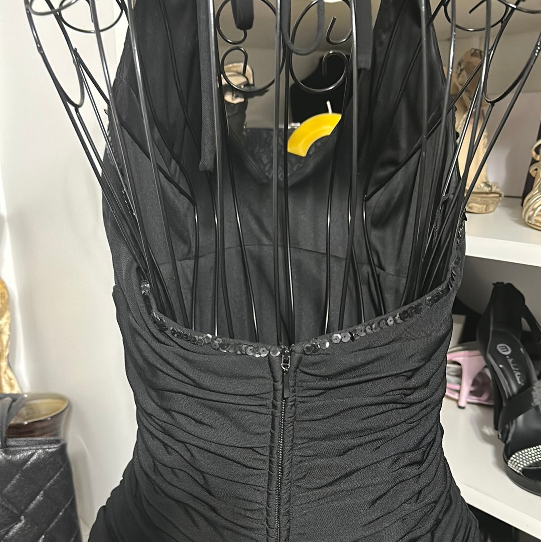 7.26 Pappell halter Boutique Blk top Sz 10