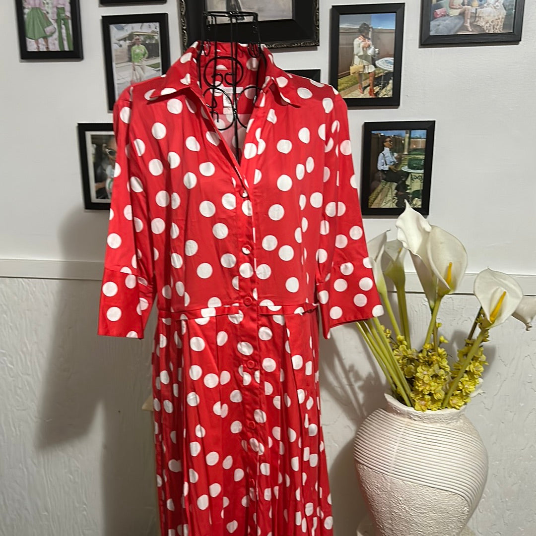 Bugutta Red Poka dot dress