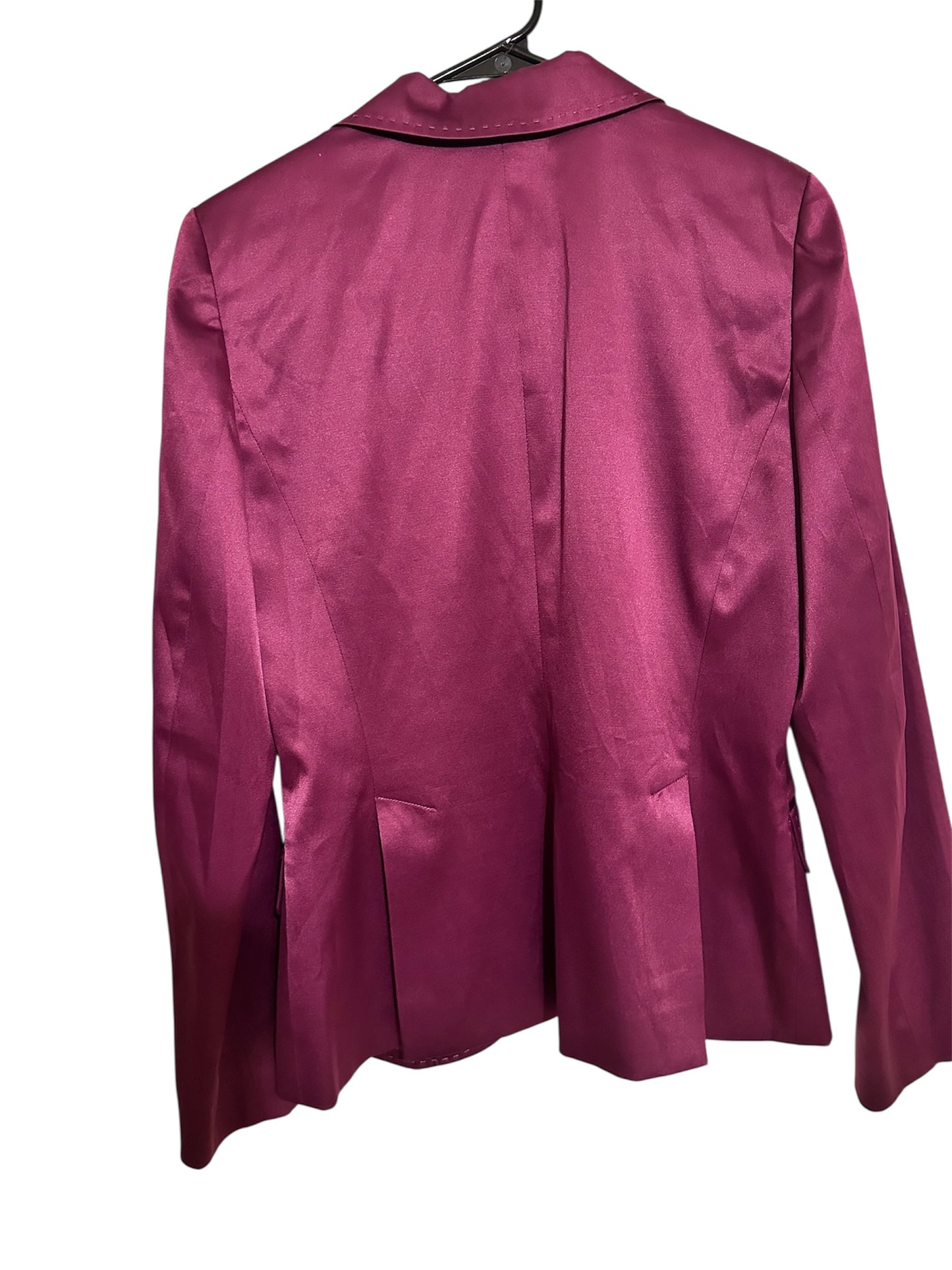 Preloved Kenneth Cole satin finish raspberry blazer. Size 8.