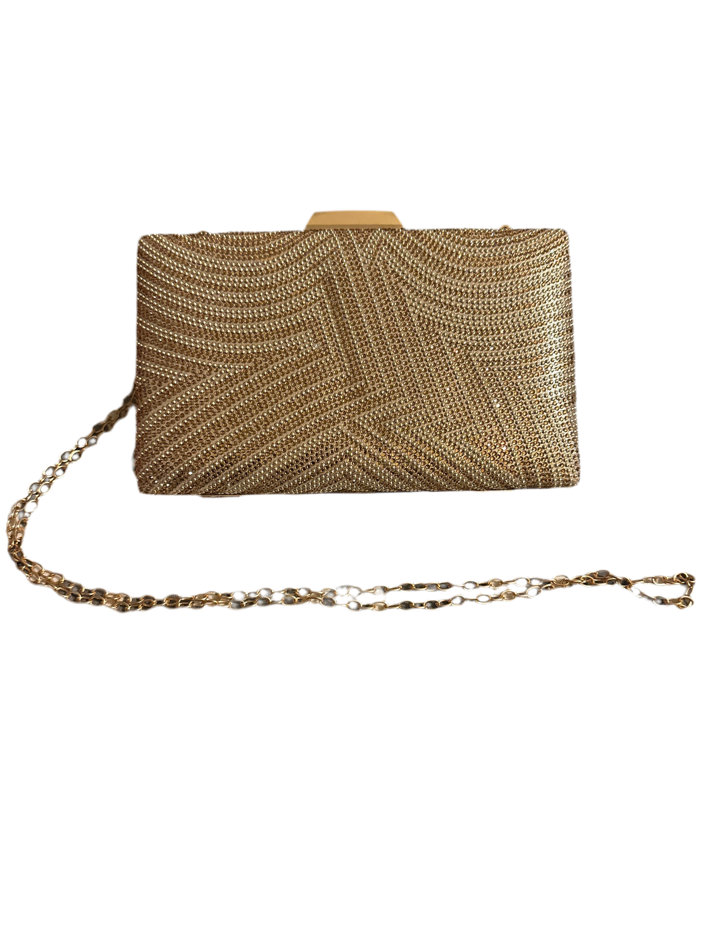 Gold beaded clutch