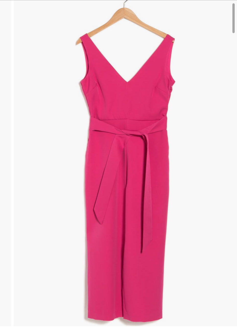 Sam Edelman wide leg jumpsuit with tie waist sz 14