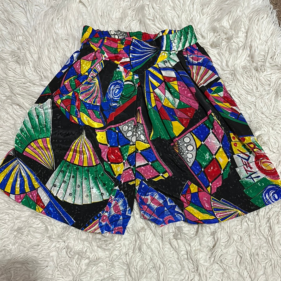 Susan Galick multi color shorts Sz 10 vintage