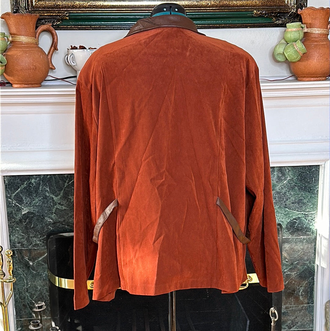 Jessica Holbrook faux suede blazer sz 3X