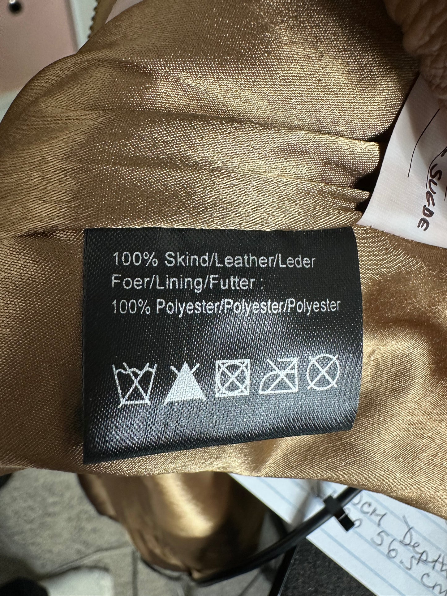 NEW 100% Lamb Jungal Cognac Suede Studded skirt sz 8