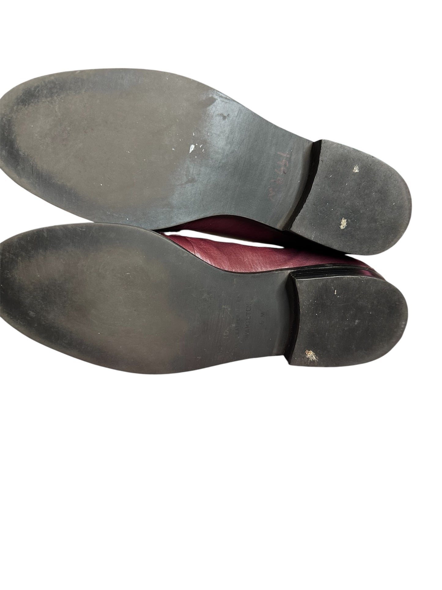 Etienne Aigner maroon leather loafers sz 6