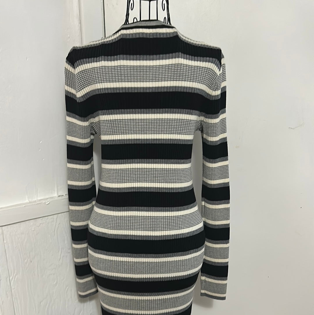 Theory Black white sweater dress Sz S