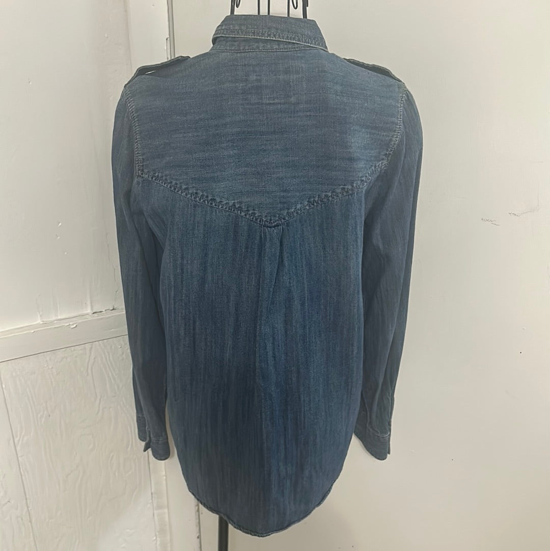 Express Boyfriend Jean shirt Sz S