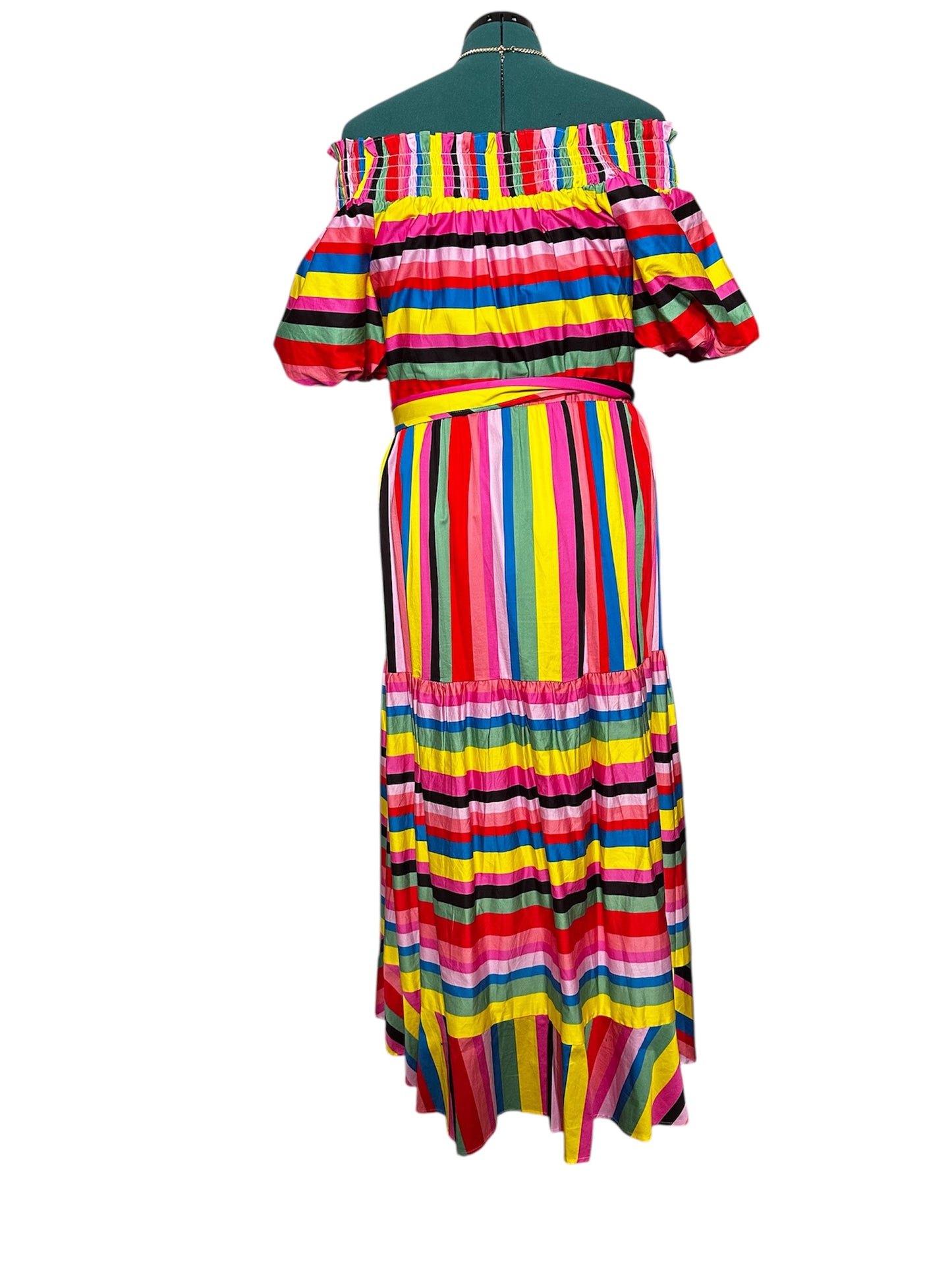 NWT Crosby Multicolor Stripe dress w/ belt sz L