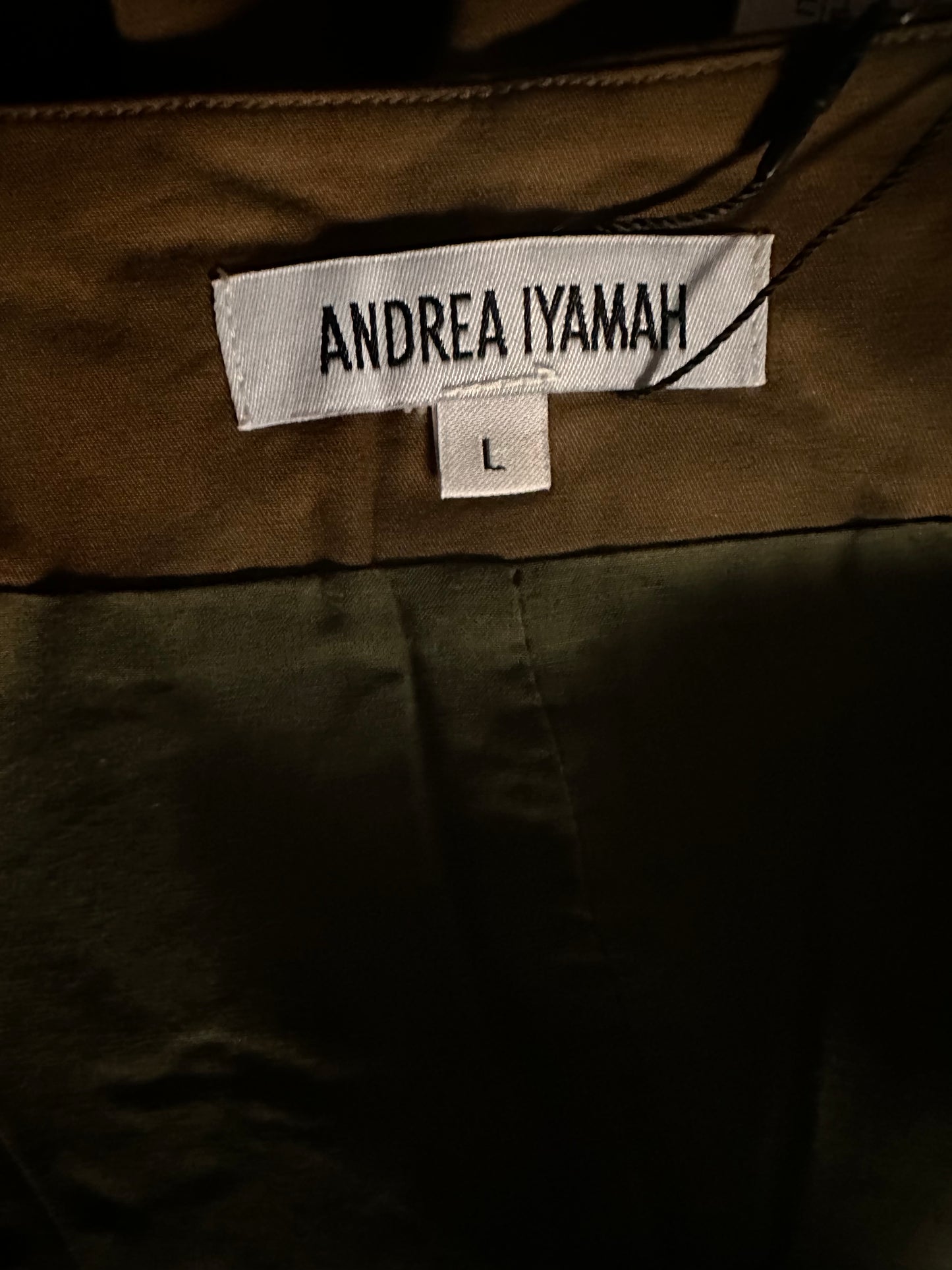 NEW Andrea Iyamah Olive Green Culotte Jumpsuit