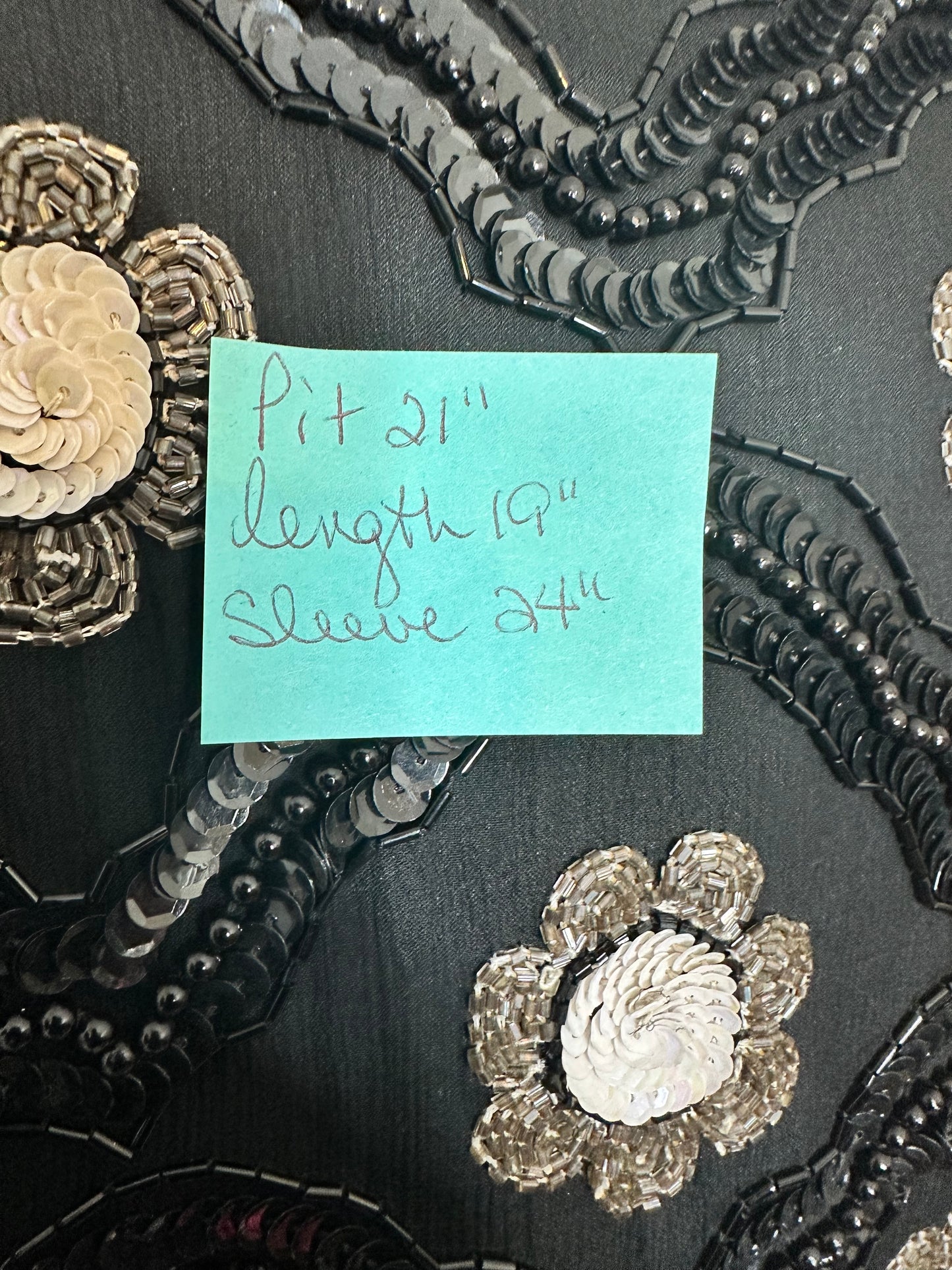 Niteline Vintage B/W Sequin Cropped Blazer size M can fit L