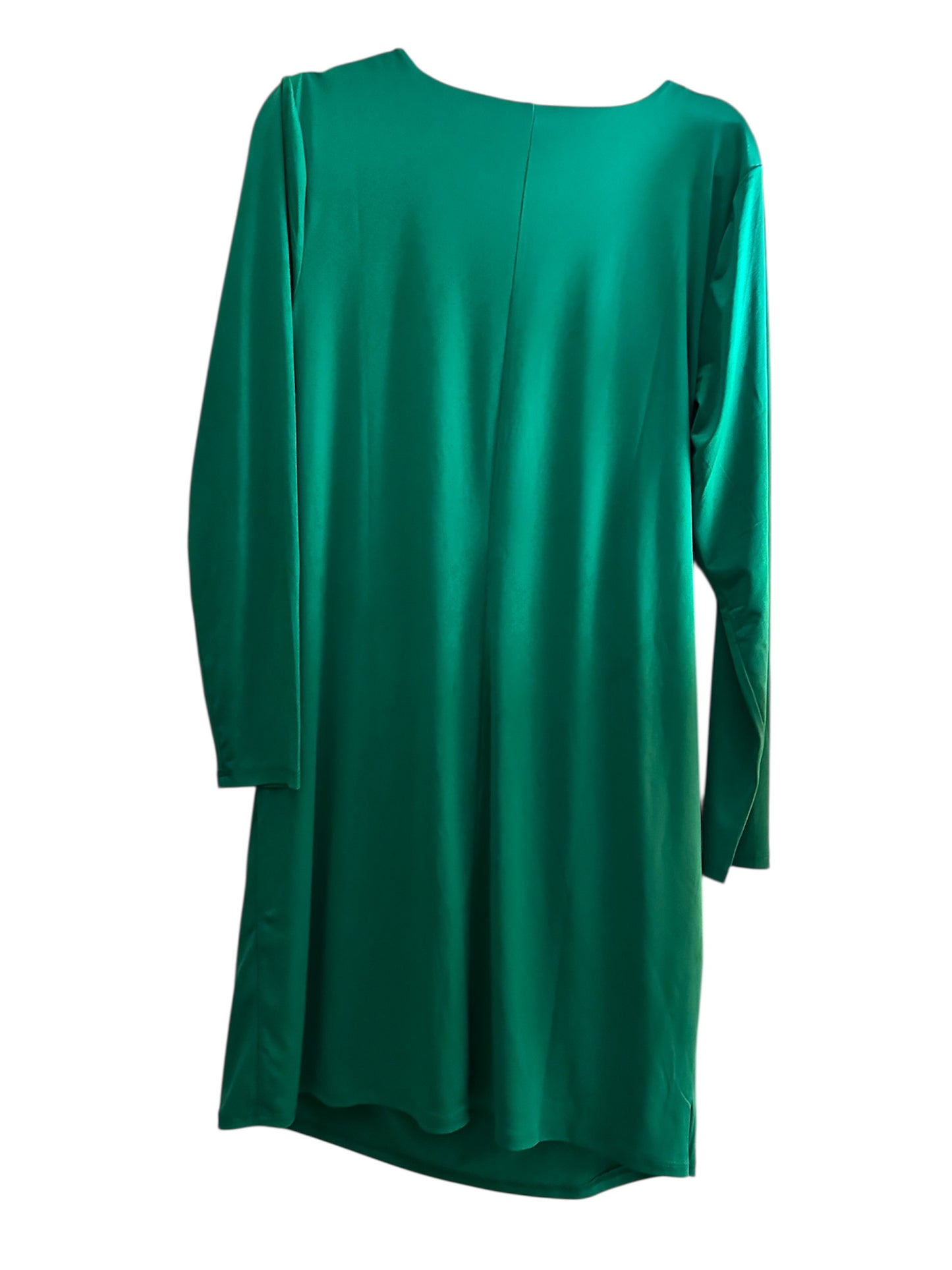 Eloquii Tie Front Matte Jersey Emerald Green Bodycon Dress Size 14.