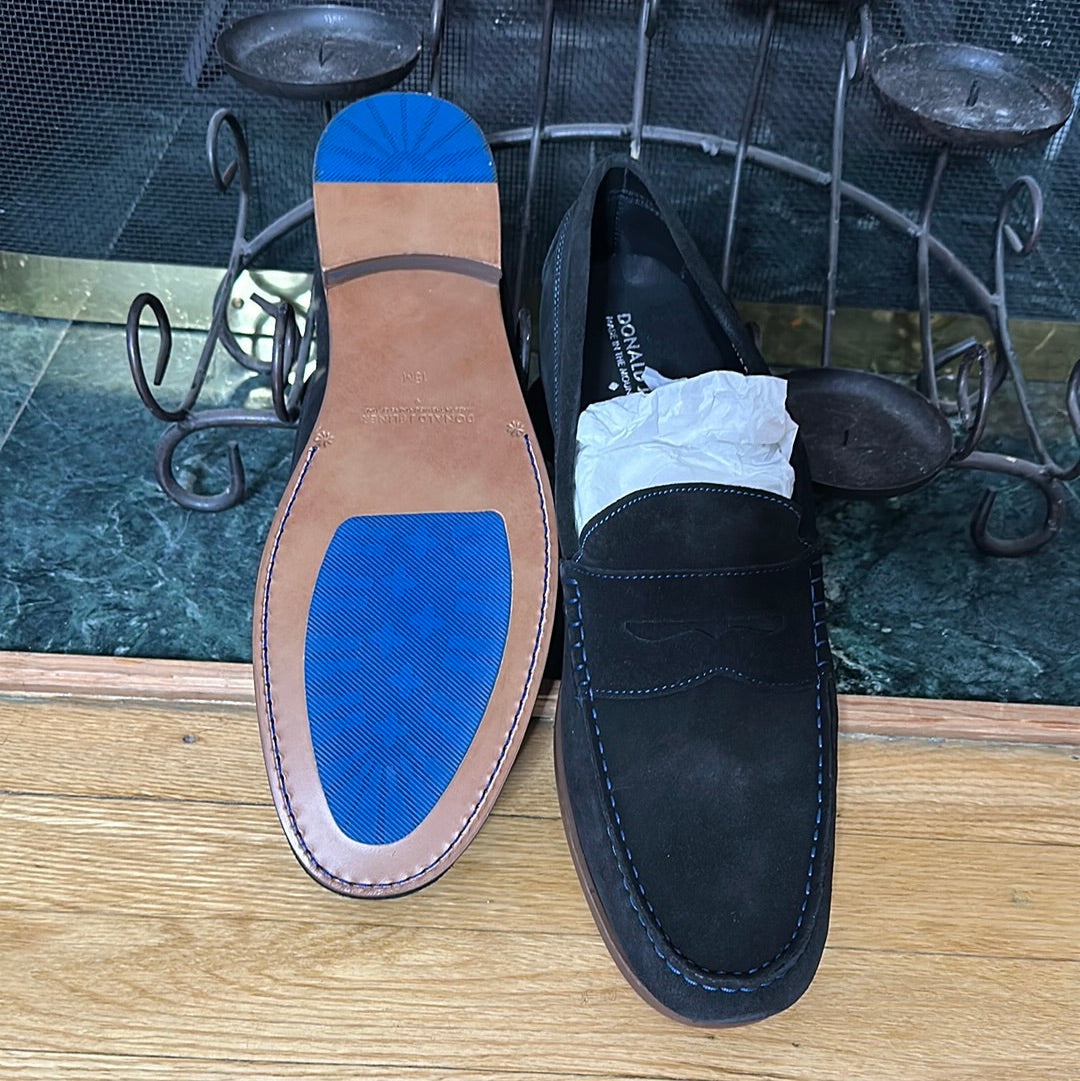 Donald Pliner black suede loafer NEW sz 15