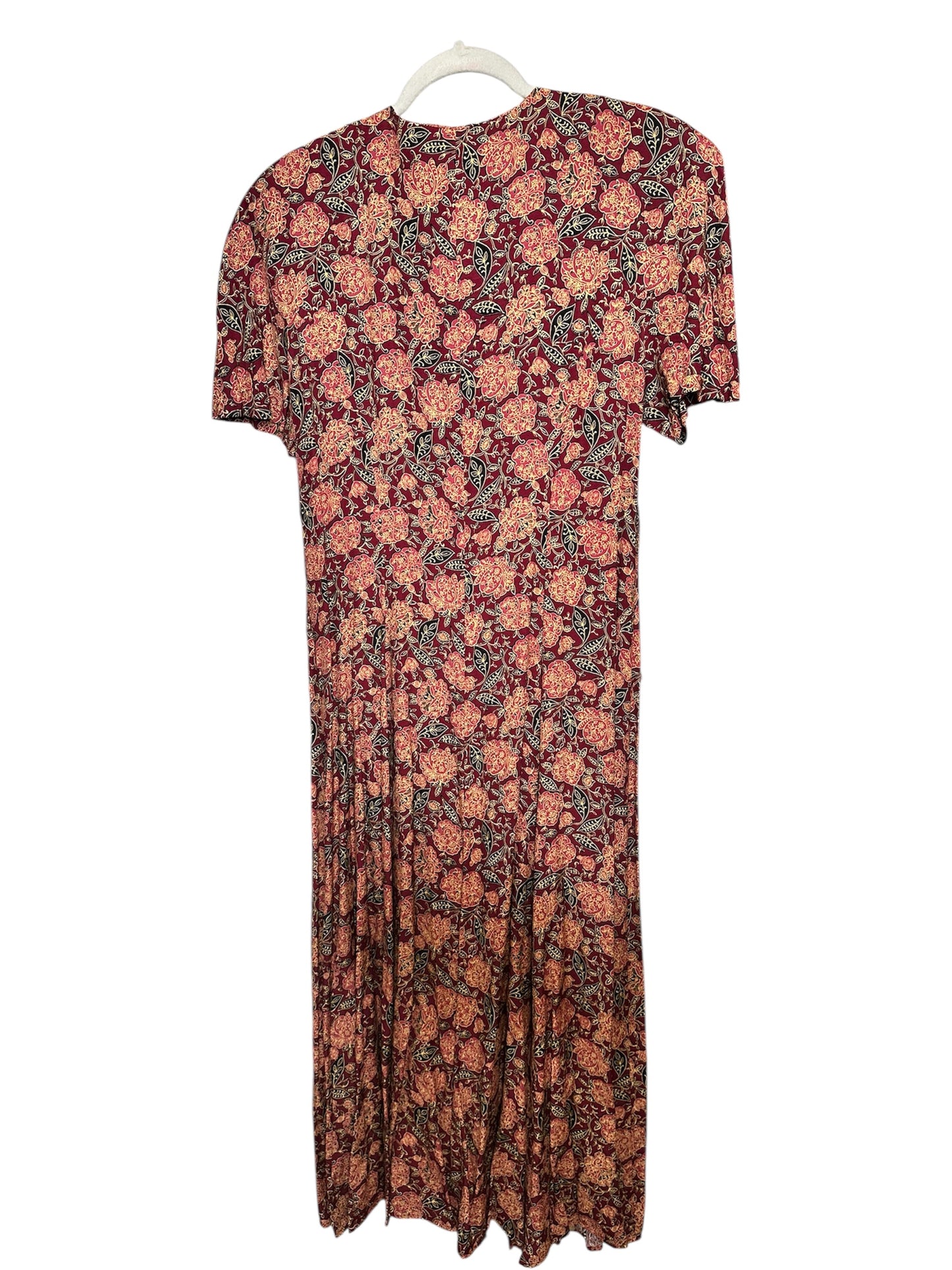Vintage 1990’s Leslie Fay red floral dress deadstock sz 14