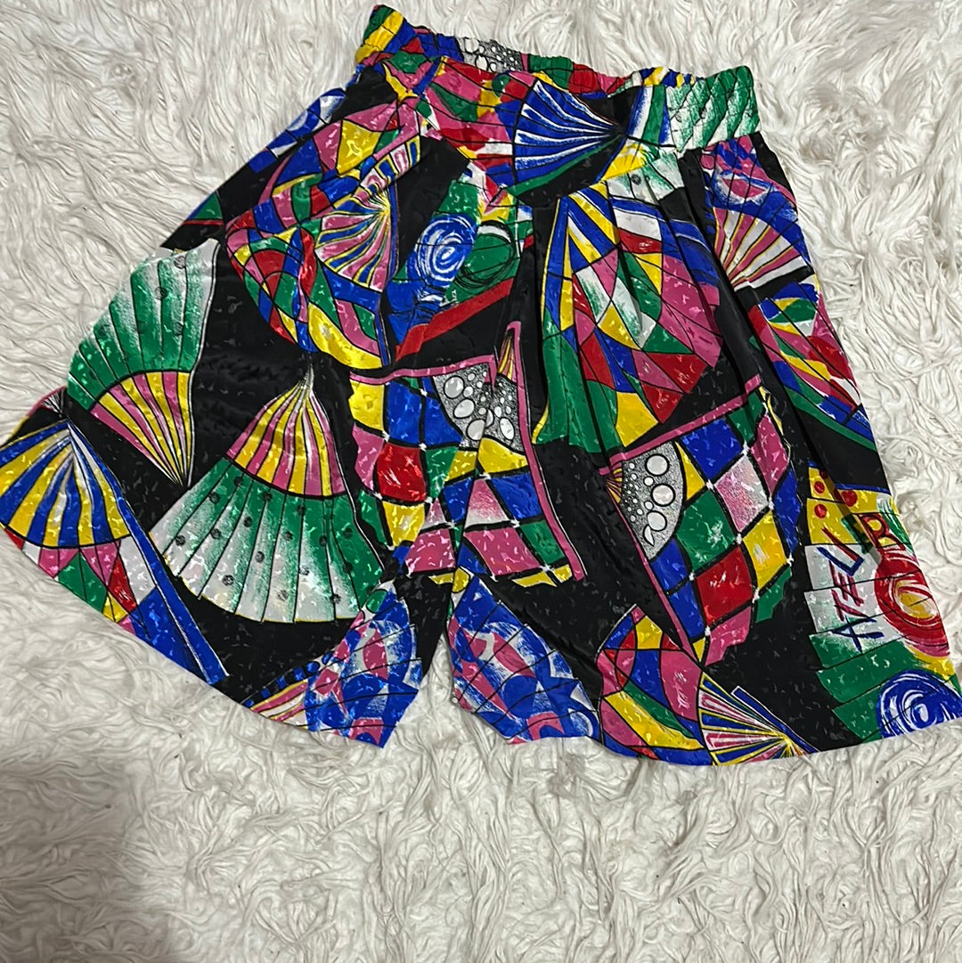 Susan Galick multi color shorts Sz 10 vintage
