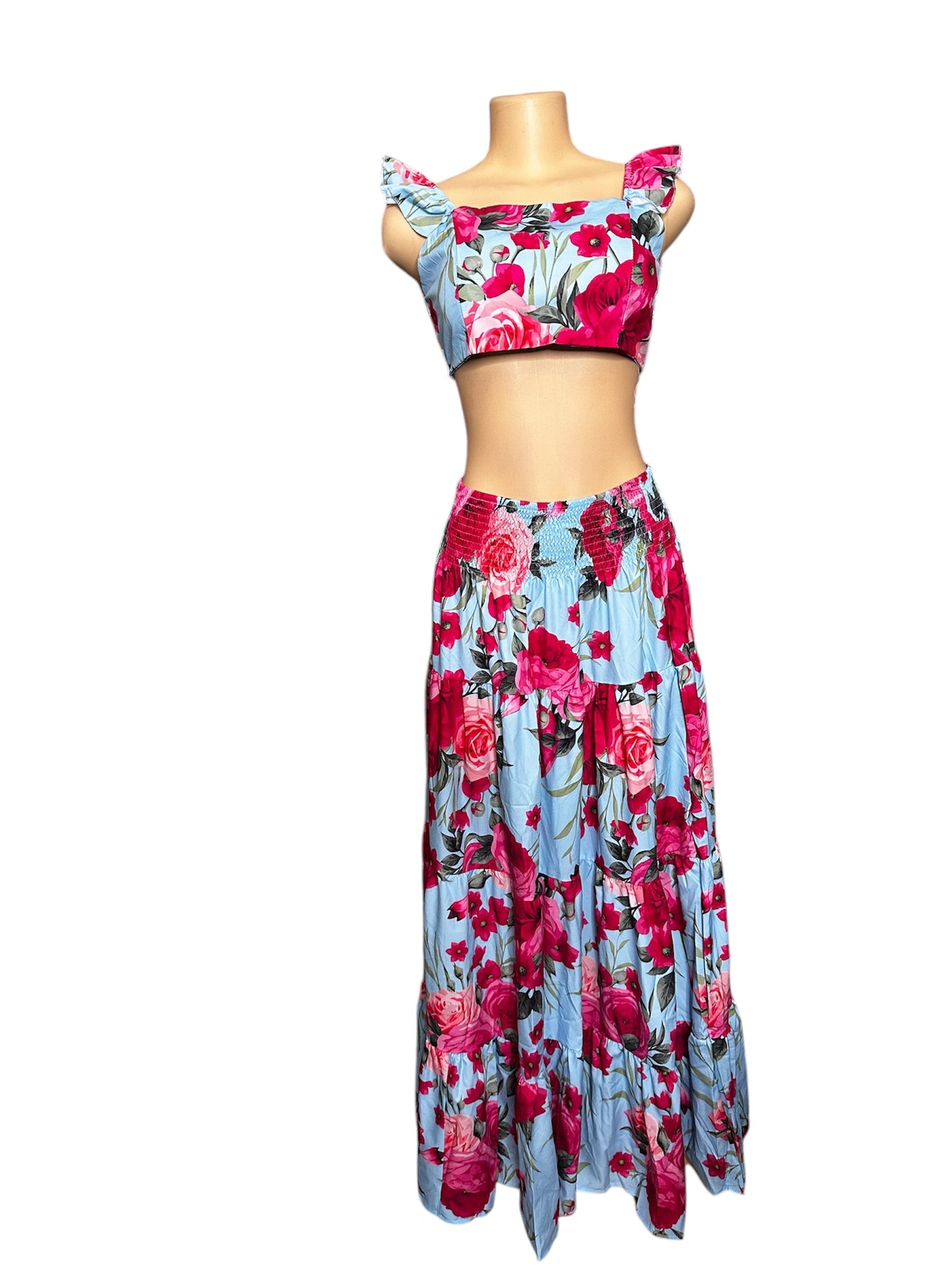 NWOT 2pc maxi skirt set sz L