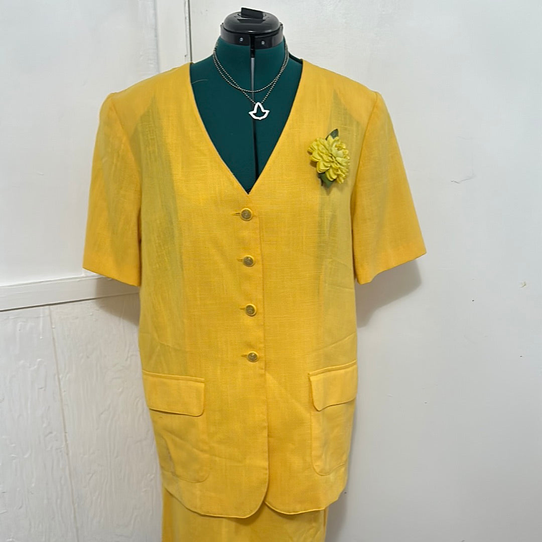 Ashely Stewart yellow suit