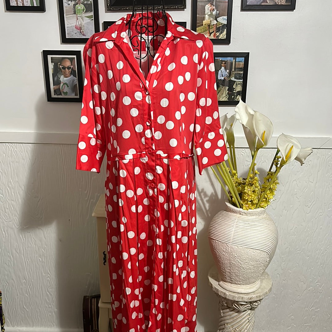 Bugutta Red Poka dot dress