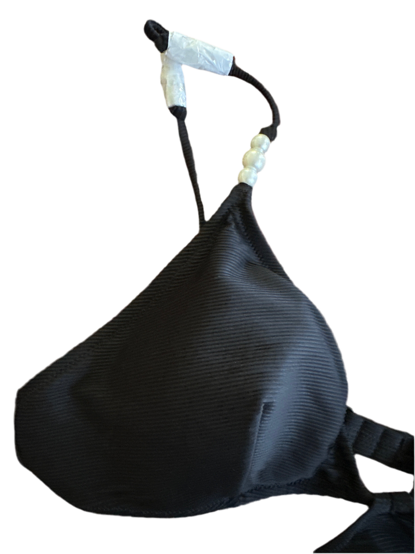 NEW J Crew black one piece bathing suit with pearls sz 14