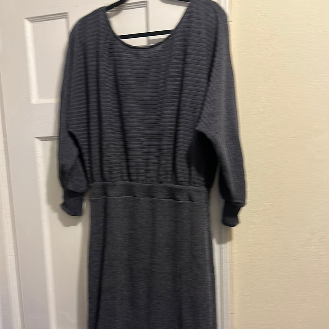 New with tags, gray sweater dress, balloon sleeves, various sizes