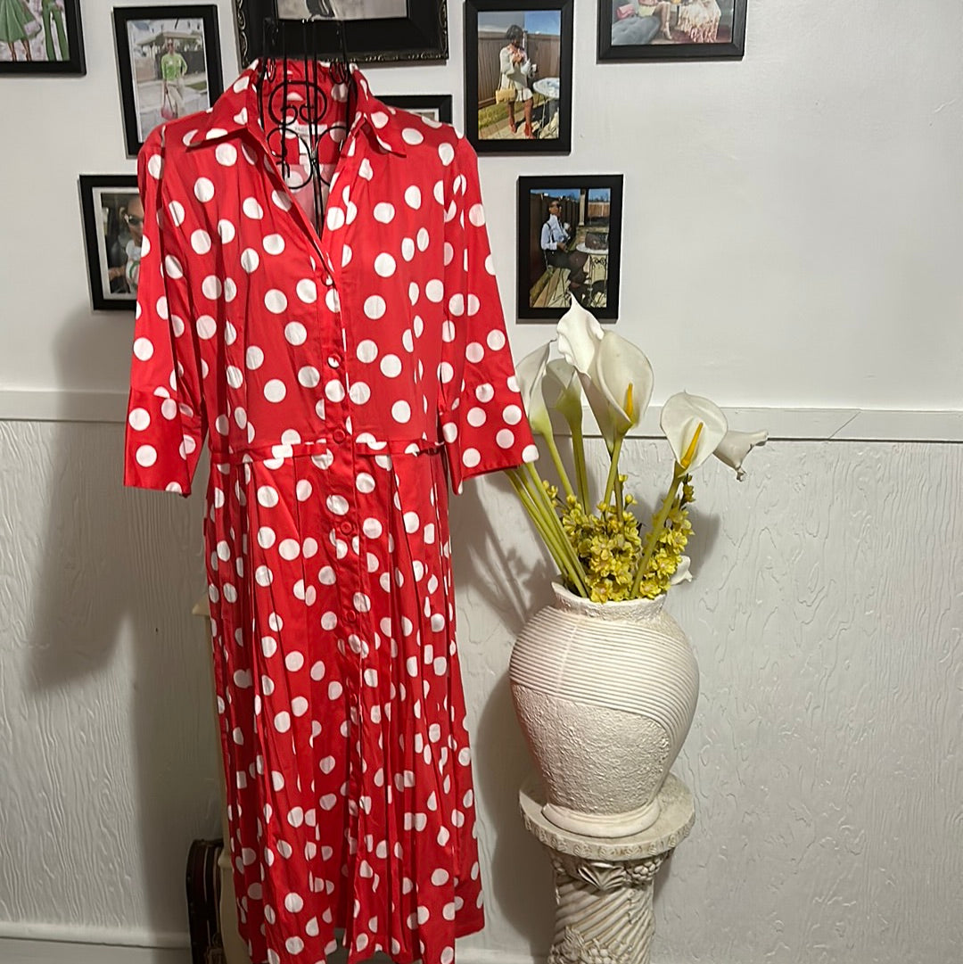 Bugutta Red Poka dot dress