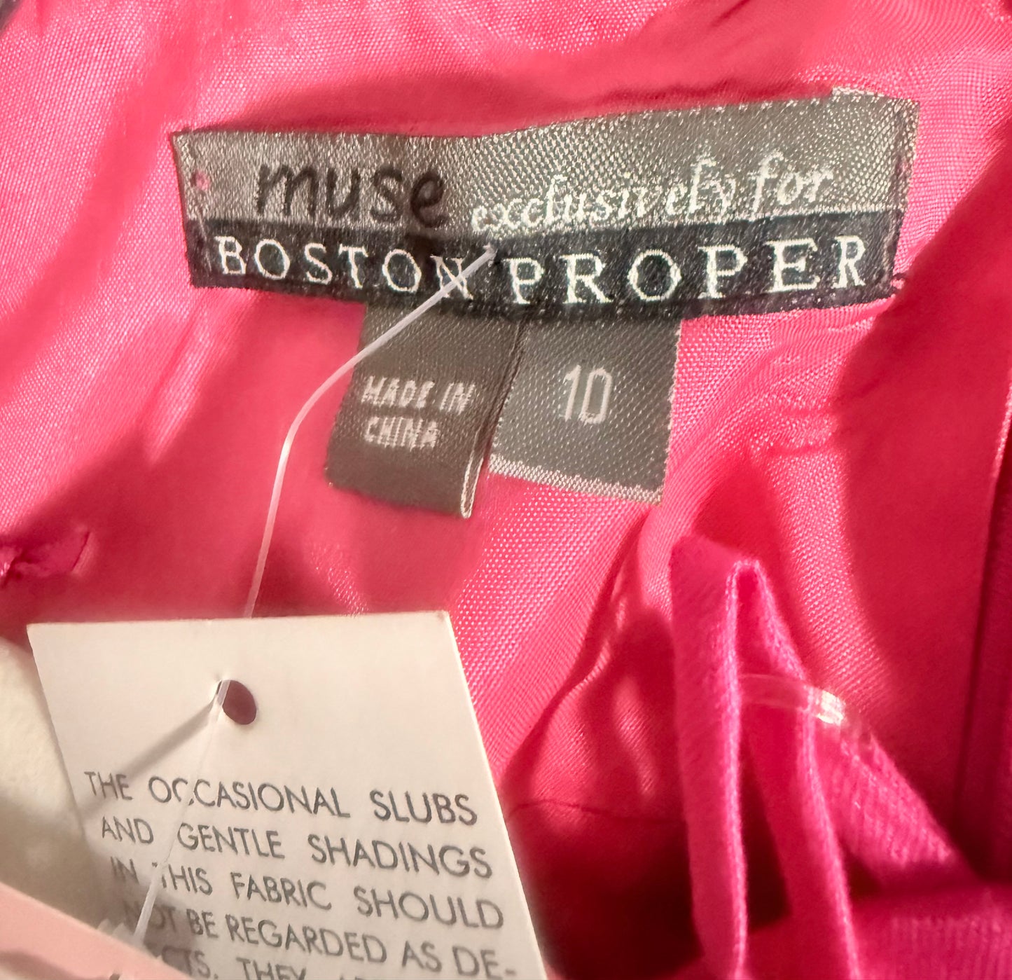 Muse Boston Proper pink Dress Sz 10 NWT