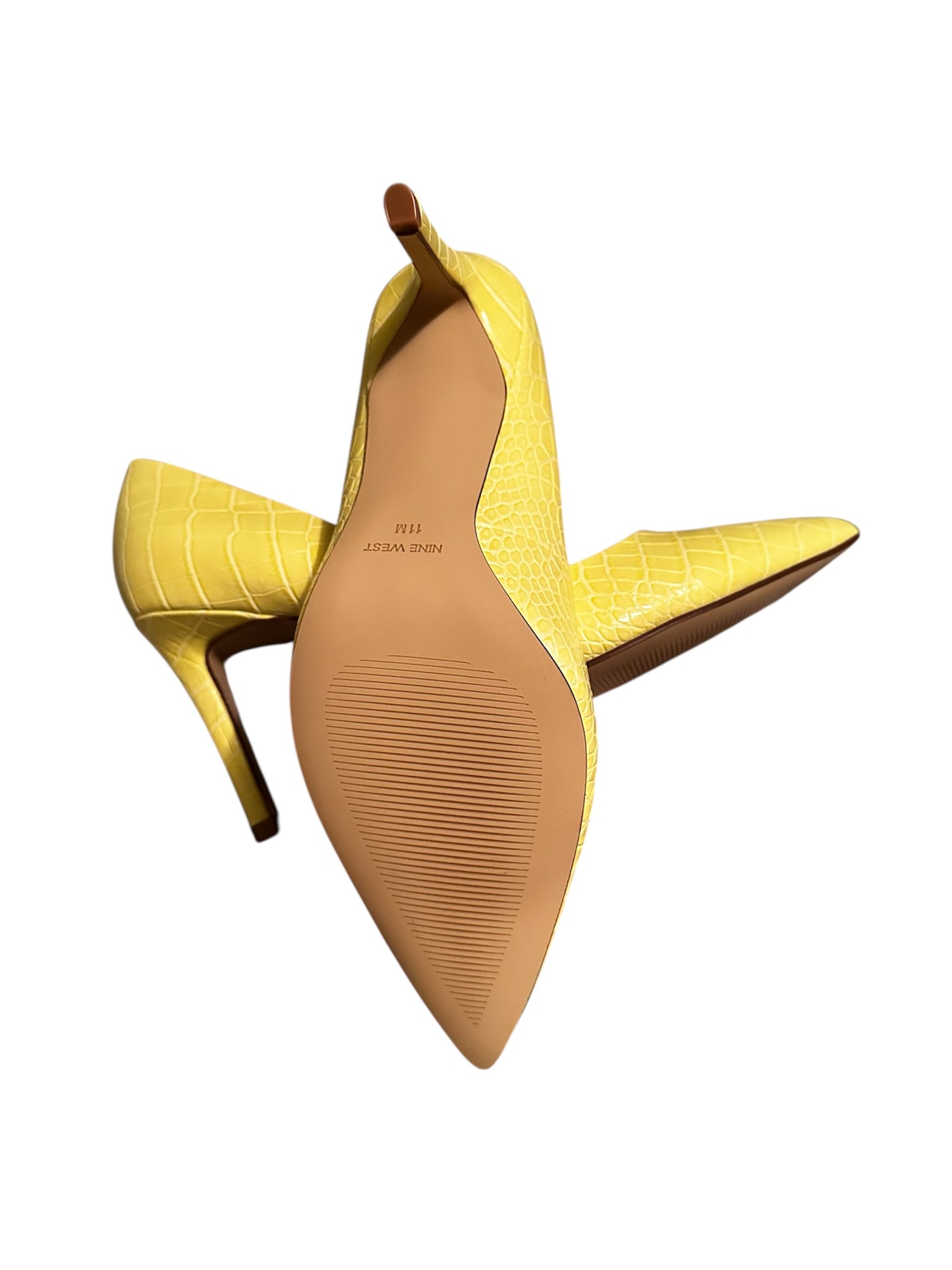 Nine West Ezra Croc Embossed Heels sz 11