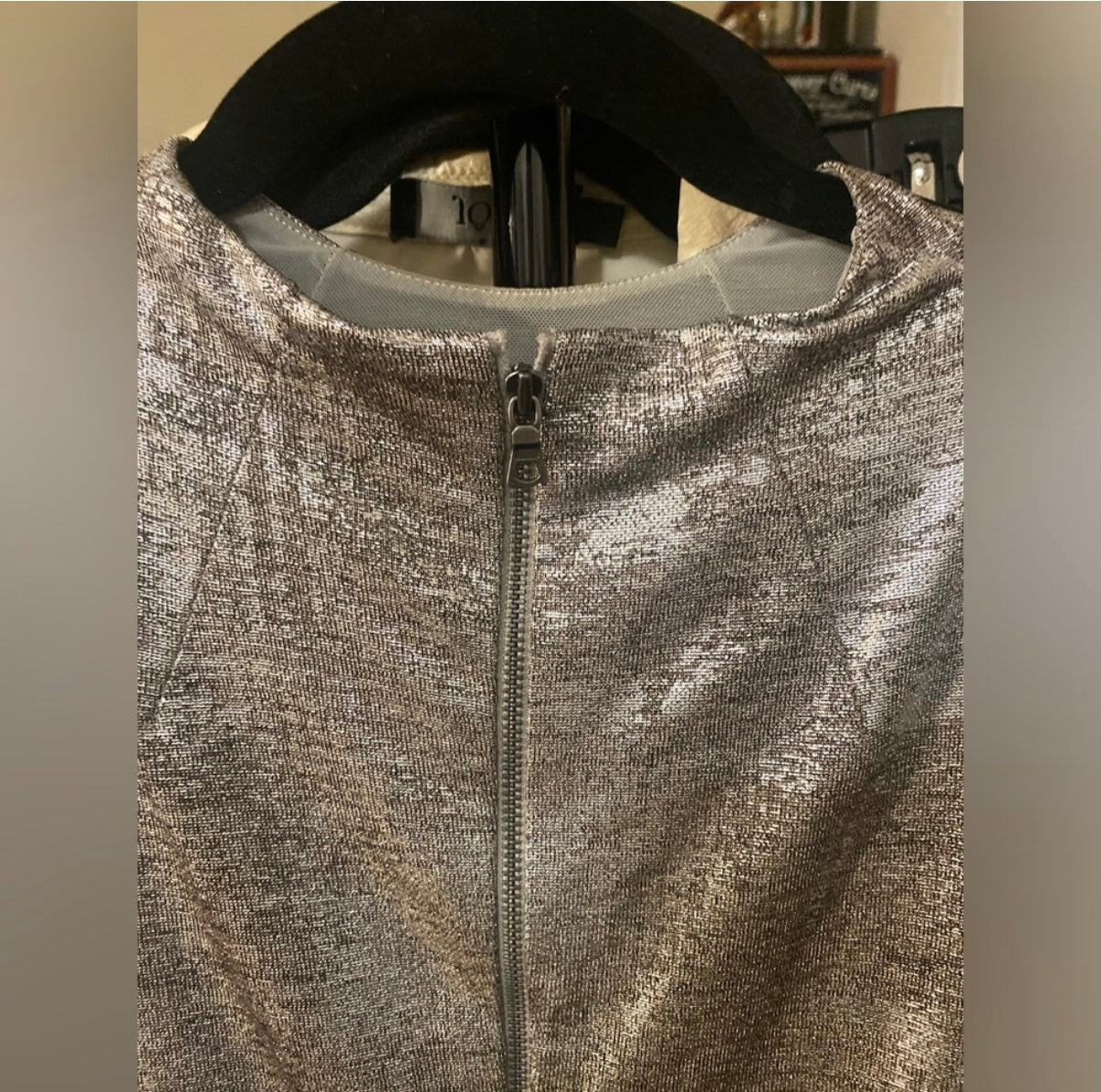 Alice and Olivia silver dress Sz 8