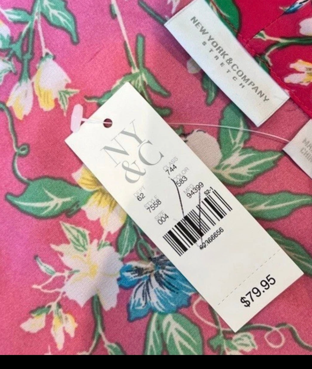New York & Co. Pink Floral wrap maxi dress