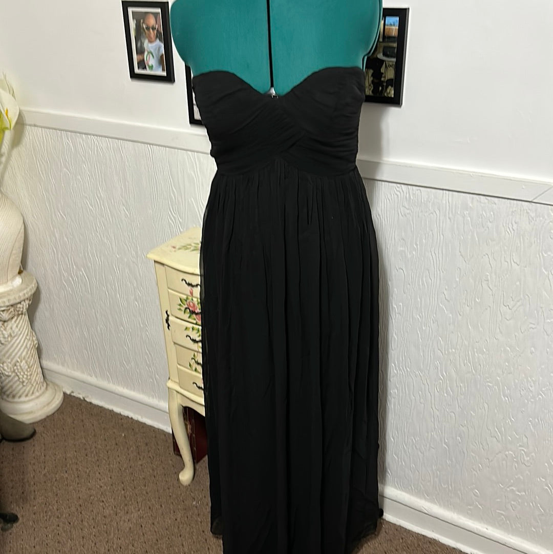 8.15 DONNA MORGAN BLACK STRAPLESS GOWN SZ 10