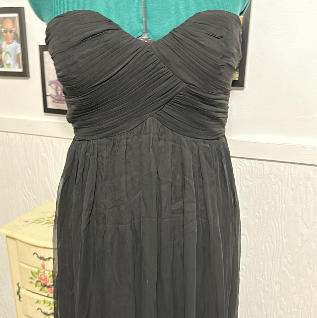8.15 DONNA MORGAN BLACK STRAPLESS GOWN SZ 10