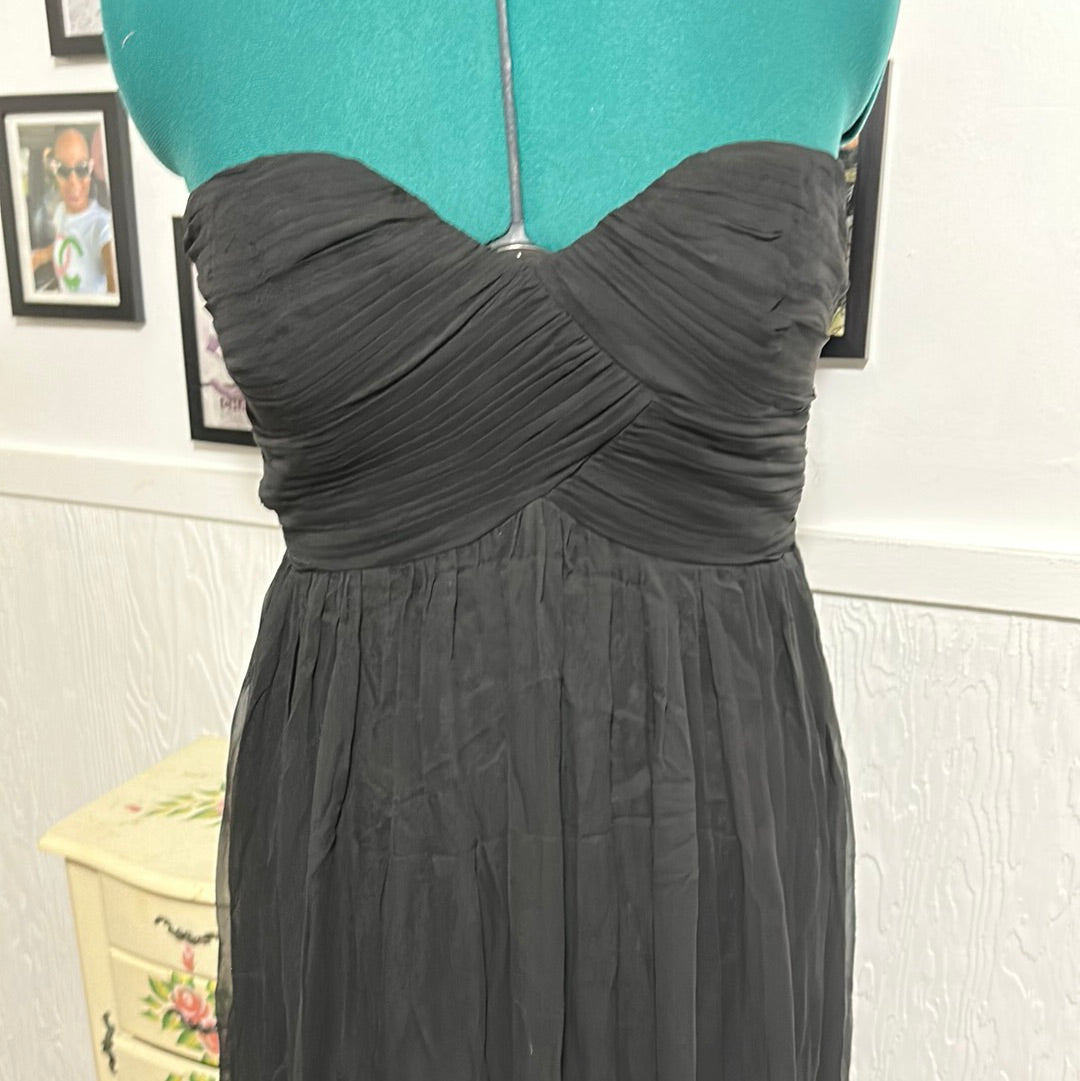 8.15 DONNA MORGAN BLACK STRAPLESS GOWN SZ 10
