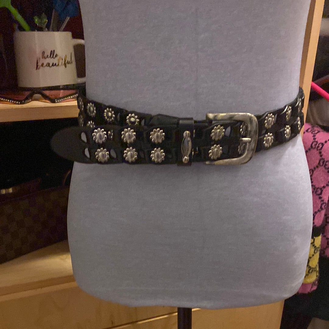 22822D Bantesca Blk Leather Sz S