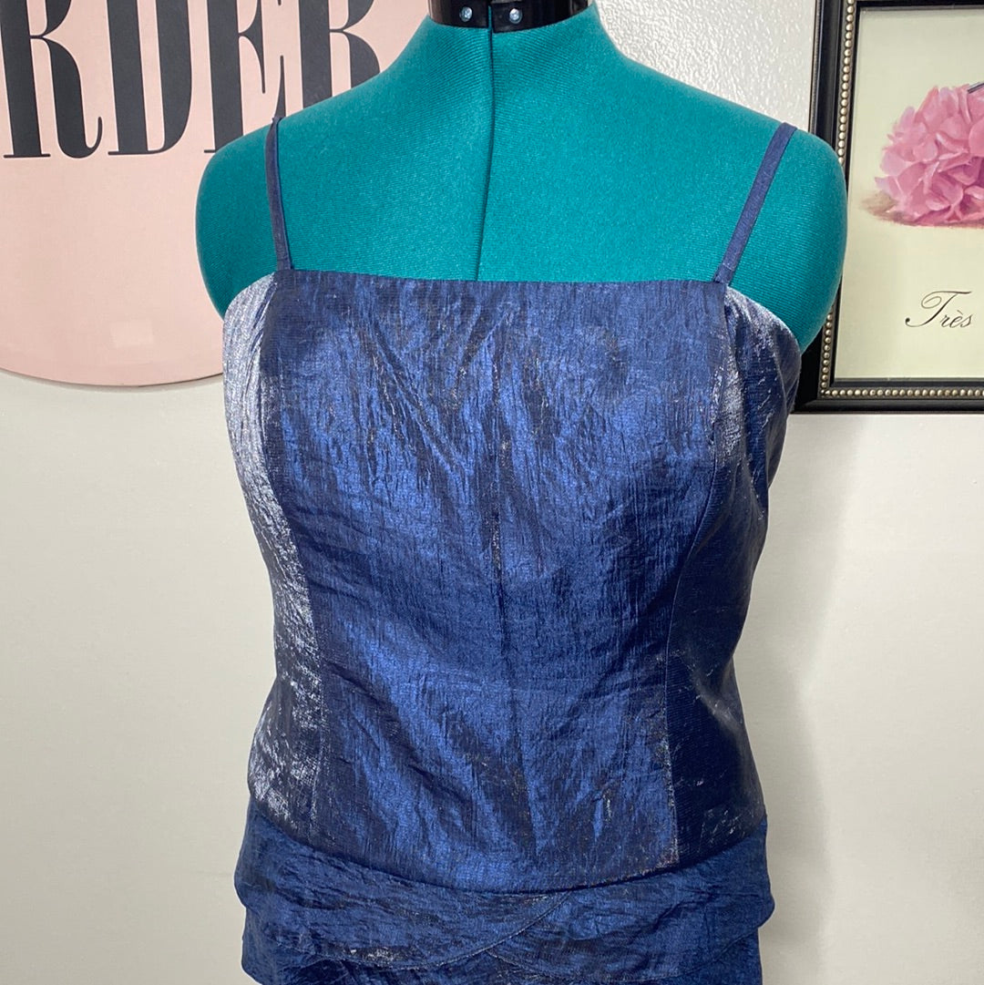 PERIWINKLE BLUE IRIDESCENT EVENING/COCKTAIL DRESS SZ 16W