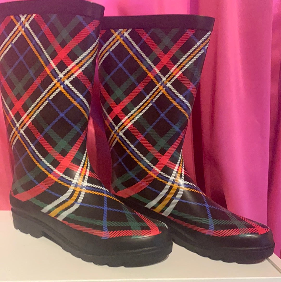 NWB MULTICOLOR RAIN BOOTS SZ 9