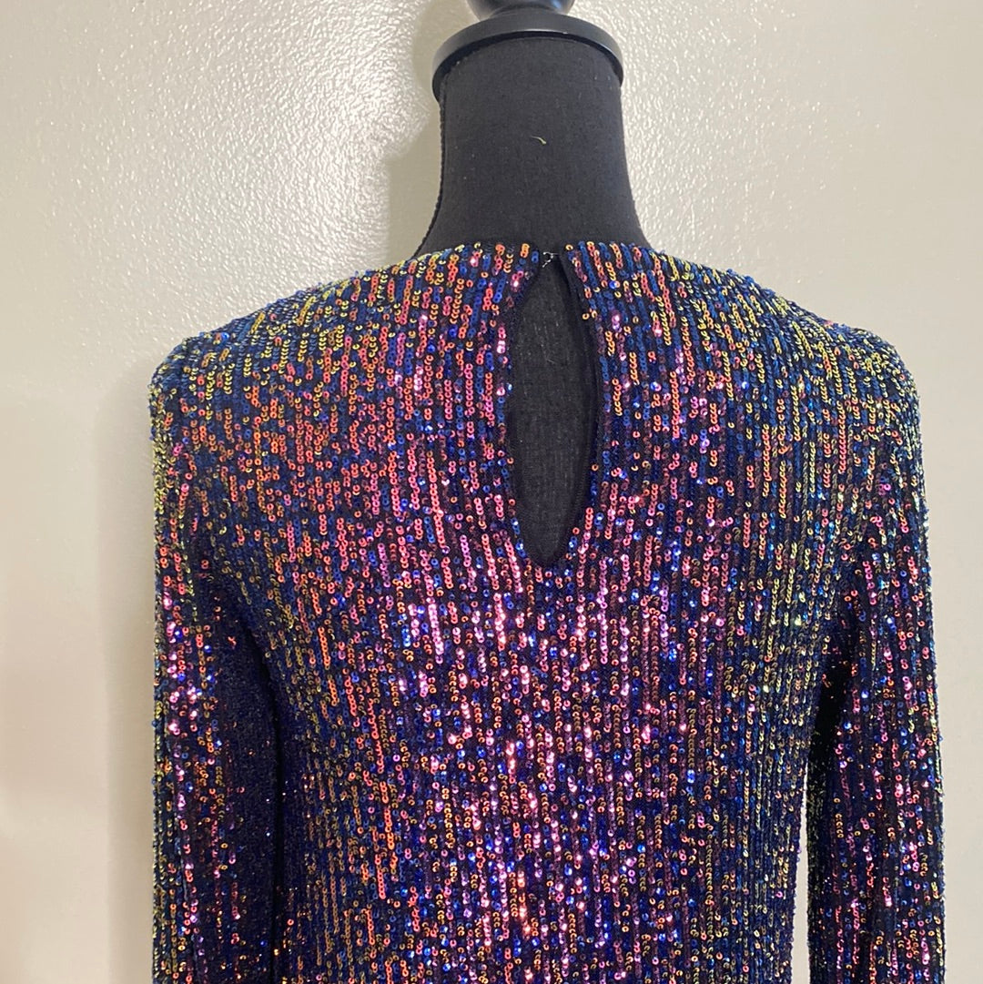 823 TFFNC NWT SEQUIN EVENING MINI DRESS NWT SZ 10