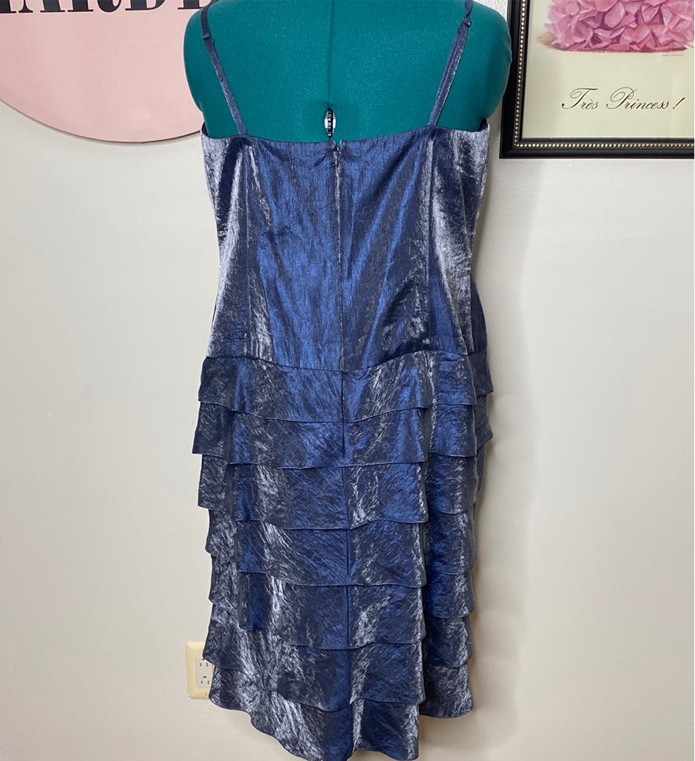 PERIWINKLE BLUE IRIDESCENT EVENING/COCKTAIL DRESS SZ 16W