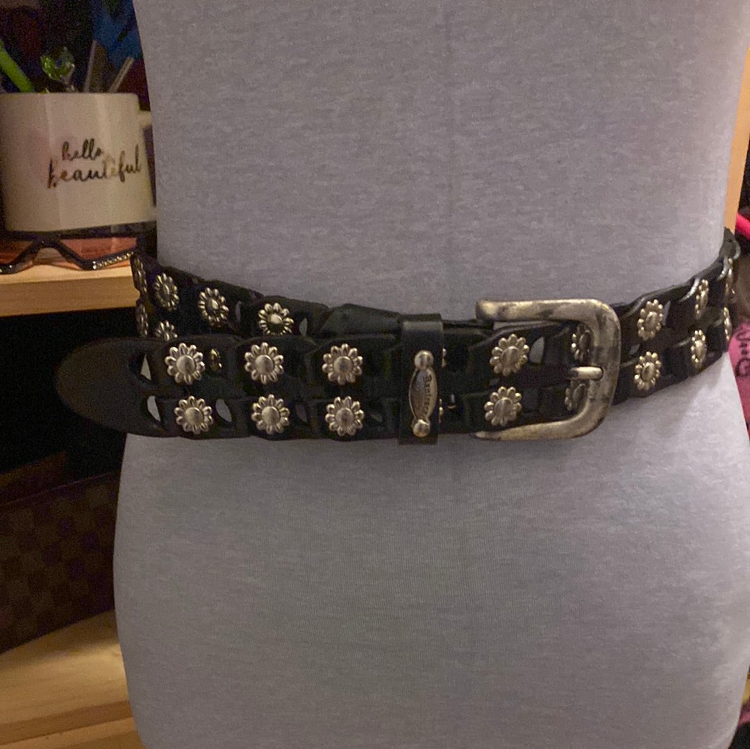 22822D Bantesca Blk Leather Sz S