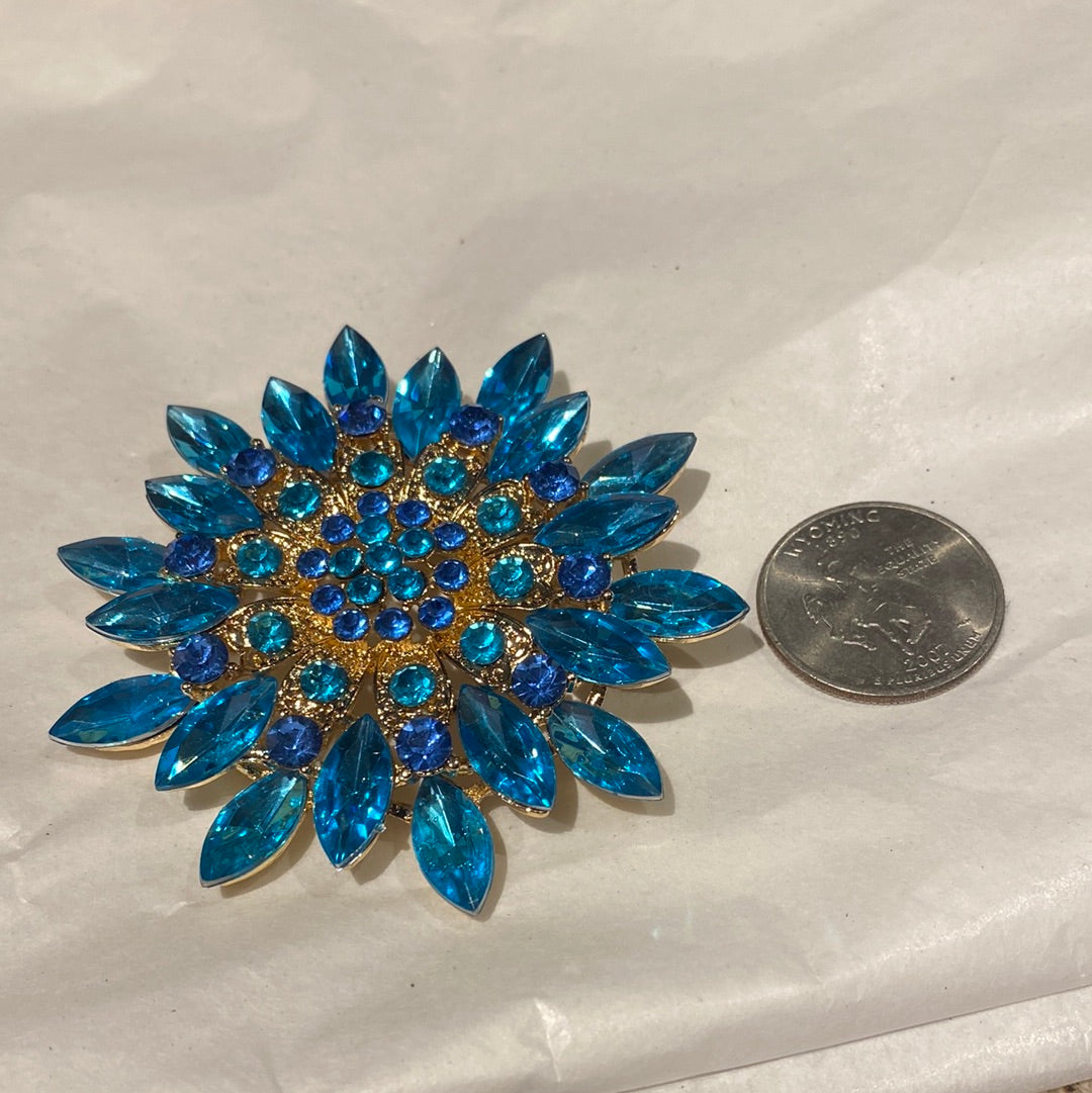 S730 BLUE SPLASH BROOCH