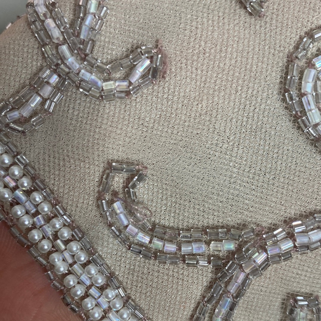 TAUPE SEQUIN BODICE EVENING GOWN SZ 18