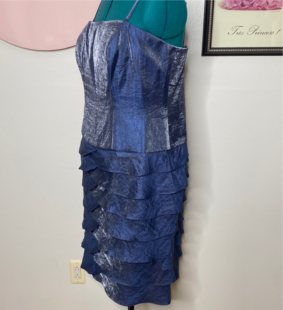 PERIWINKLE BLUE IRIDESCENT EVENING/COCKTAIL DRESS SZ 16W