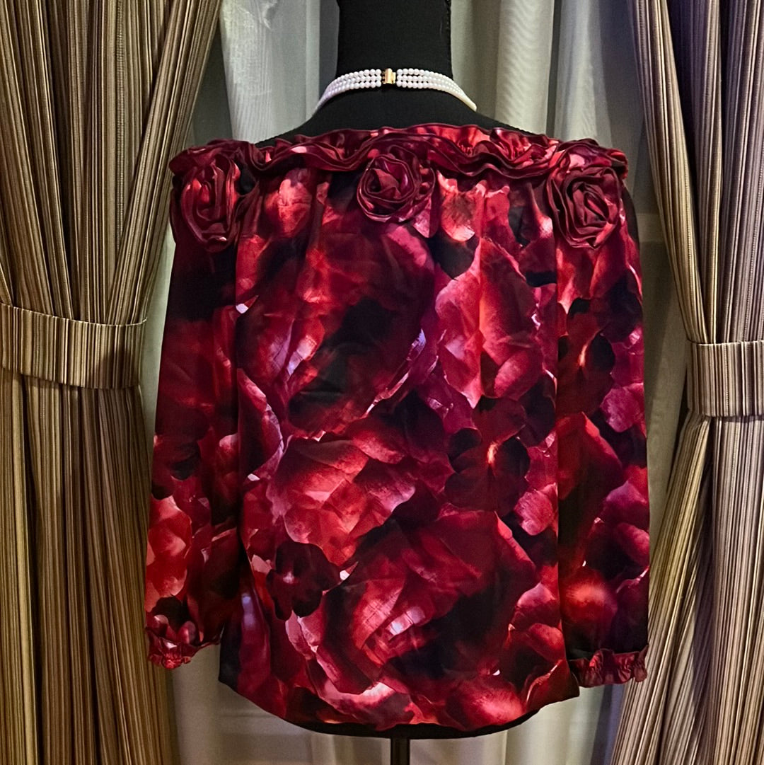 1205 Wine NWT Blouses Sz M