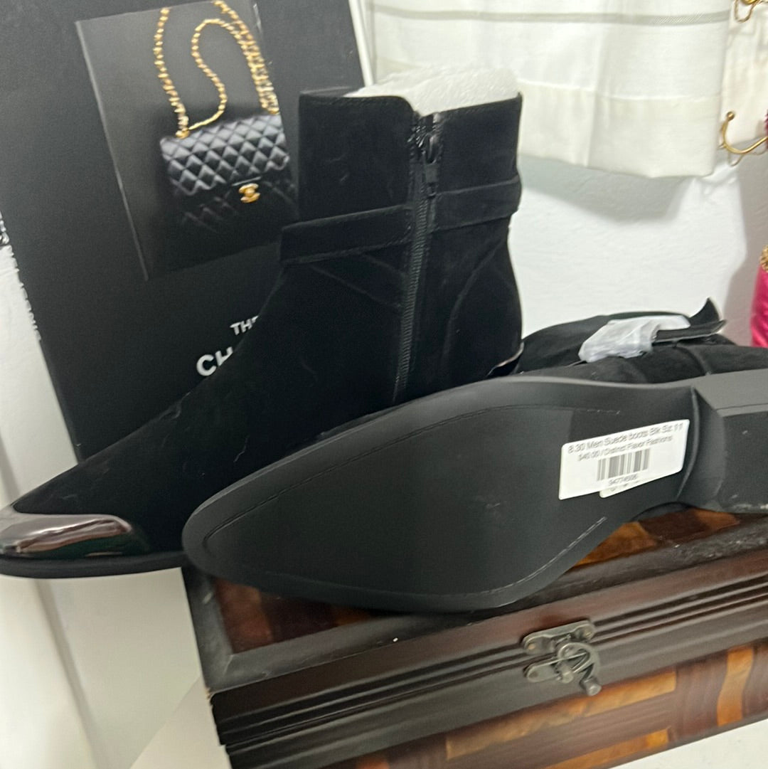 8.30 Men Suede boots Blk Sz 11