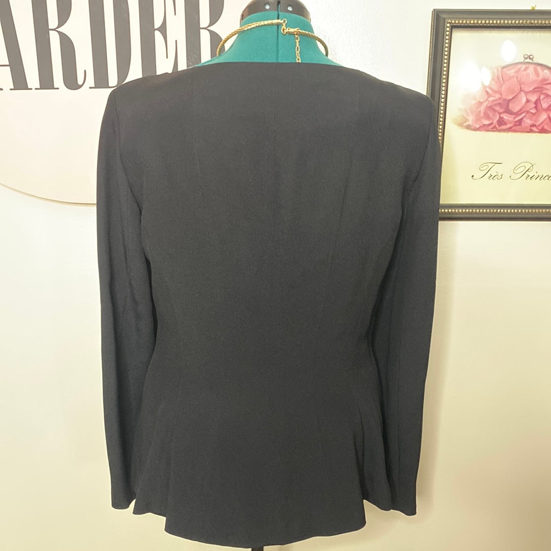 1113 LIZ CLAIBORNE BLACK EVENING JACKET SZ 14