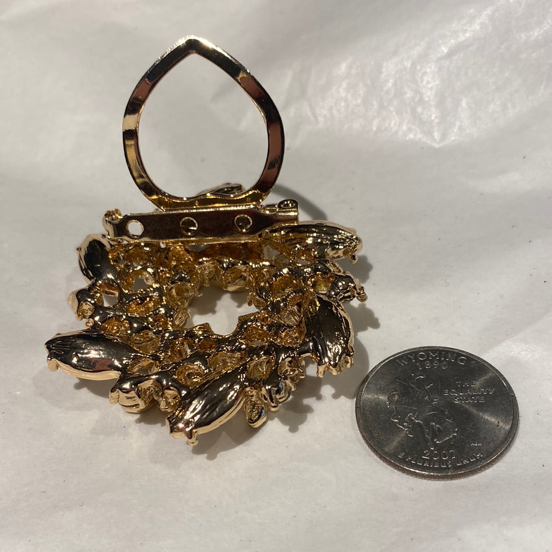 S730 MULTICOLOR TWO LAYER BROOCH