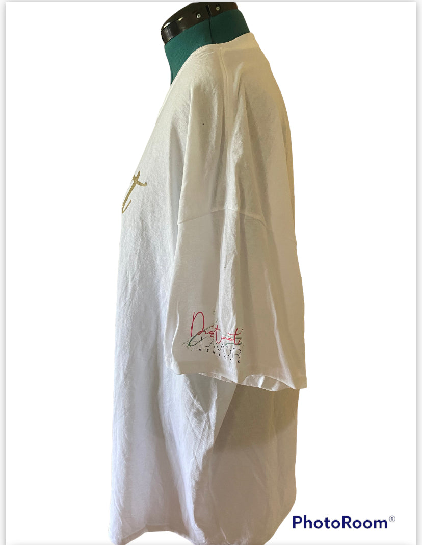 Distinct And Classy Crew Neck White T