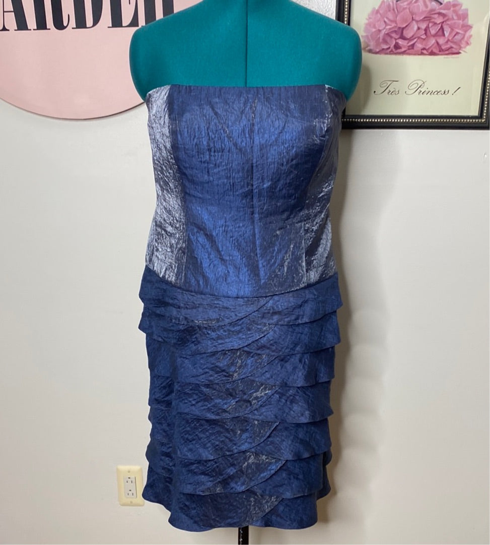 PERIWINKLE BLUE IRIDESCENT EVENING/COCKTAIL DRESS SZ 16W